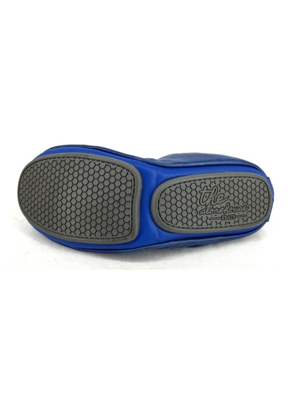 The Storehouse Flats Shoes Sz 8 Blue Soft Leather Slip On Foldable Packable - Picture 11 of 11